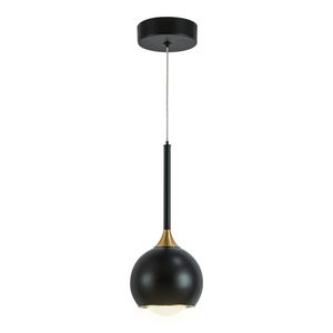 Pendente Gail 5w - Led - Preto/Dourado Com Led Integrado 3000k Ref Or2105  Orluce