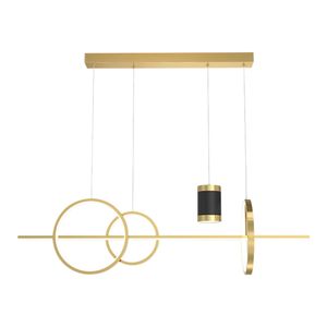 Pendente Zirco II 52w Dourado Com Led Integrado 3000k/4000k/6000k  Ref Or2150 Orluce