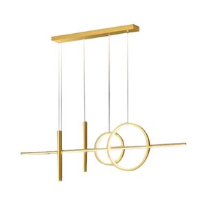 Pendente Zirco I 32w Dourado Com Led Integrado 3000k/4000k/6000k  Ref Or2151 Orluce