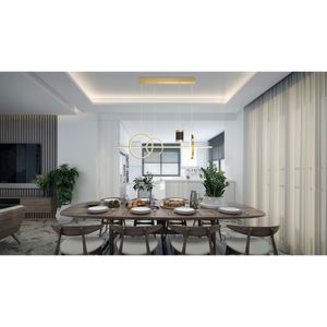 Pendente Zirco II 52w Dourado Com Led Integrado 3000k/4000k/6000k  Ref Or2150 Orluce