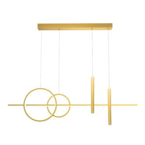 Pendente Zirco I 32w Dourado Com Led Integrado 3000k/4000k/6000k  Ref Or2151 Orluce