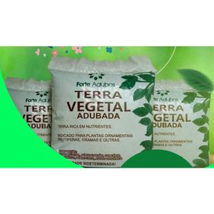 Terra Vegetal Adubada 3 Kg Forte Adubos