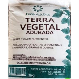 Terra Vegetal Adubada 3 Kg Forte Adubos