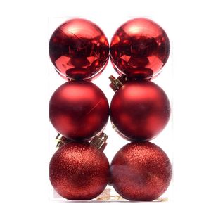 Jogo de Bolas de Natal Vermelhas 5 cm 12 Peças Miro