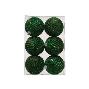 Jogo de Bolas de Natal Vermelhas com Glitter 4 Peças Miro