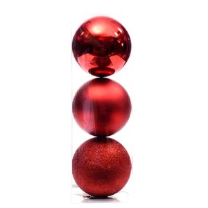 Jogo de Bolas de Natal Vermelho 3 Peças Miro