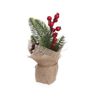 Arranjo De Flores Natalinas 20Cm Miro
