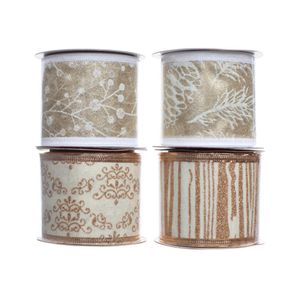 Fitas Decorativas Natalinas Cruas Sortidas 10Mx6Cm Miro