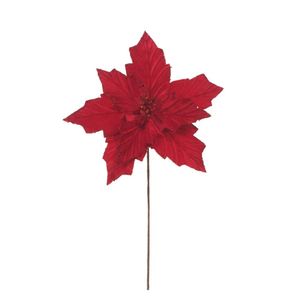 Flor Decorativa Natalina Poinsetia Vinho 30Cm Miro