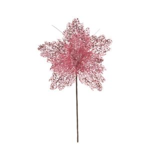 Flor Decorativa Natalina Rosa 25Cm Miro