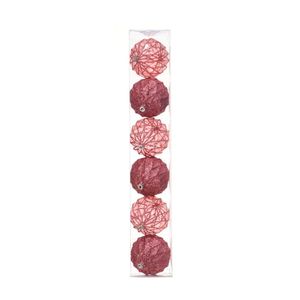 Jogo de Bolas de Natal Magentas 8 cm 6 Peças Miro