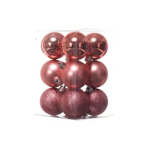 Jogo de Bolas de Natal Pratas 5 cm 12 Peças Miro