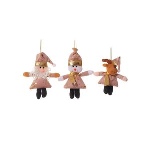 Enfeite Boneco Ornamental para Árvore de Natal Dourado 14CM Sortido - Miro
