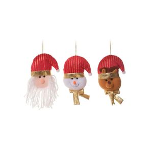 Enfeite Boneco Ornamental para Árvore de Natal Vermelho e Dourado 17CM Sortido - Miro
