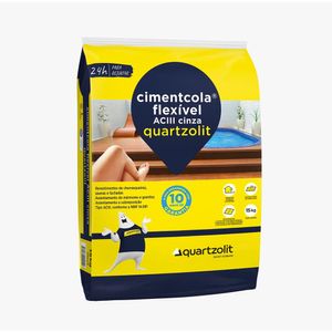Argamassa Quartzolit Cimentcola Flexível Cinza ACIII 15Kg