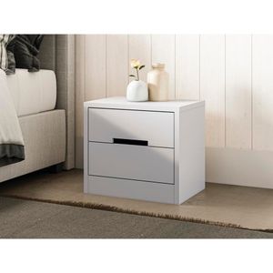 Mesa de cabeceira 2 gavetas S822 Branco Kappesberg