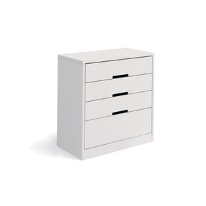 Comoda De Madeira 3 Gavetas E 1 Gavetão 96x48cm S824 Branco Kappesberg