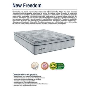 Colchão Casal New Freedom Ortobom 138x188x32 Ortobom