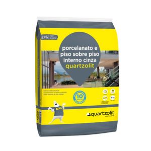 Argamassa Quartzolit Porcelanato E Piso Sobre Piso Interno Cinza 15Kg