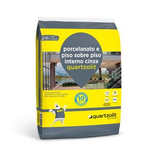 Argamassa Quartzolit Porcelanato E Piso Sobre Piso Interno Cinza 15Kg