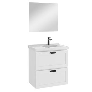Kit Nivus Com Bancada e Espelho 66cm Branco Astral Design