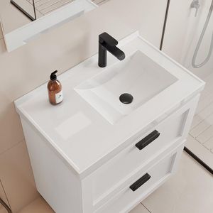 Kit Nivus Com Bancada e Espelho 66cm Branco Astral Design