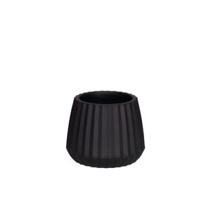 Vaso 15Cm Preto Cachepot Wave 50005003 Mor