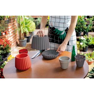 Vaso 19Cm Cinza Cachepot Wave 50005012 Mor