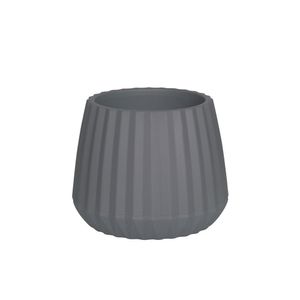 Vaso 25Cm Cinza Cachepot Wave 50005022 Mor