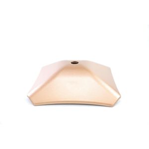 Cuba De Vidro Retangular 34cm Ouro Prismatic
