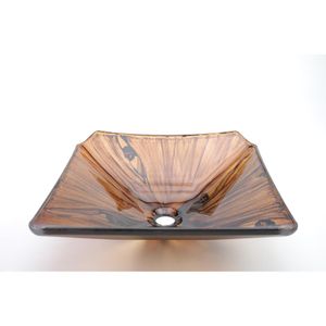Cuba De Vidro Retangular 34cm Amadeirada Prismatic