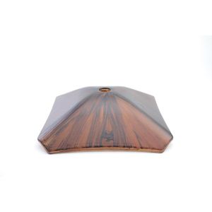 Cuba De Vidro Retangular 34cm Amadeirada Prismatic