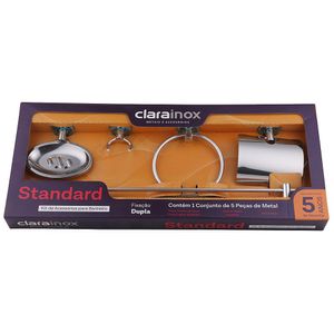 Kit Acessórios Standard 5 Pecas Clara Inox