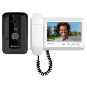 Video Porteiro com Monofone Display 7 Pol e Acesso TAG Branco e Preto Bivolt - IVR 7 ID- Intelbras