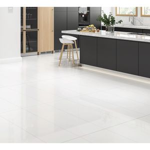 Revestimento Monocromático Retificado Brilhante Branco Neve Plus Tipo A 37X74CM - 1701 - Cecafi