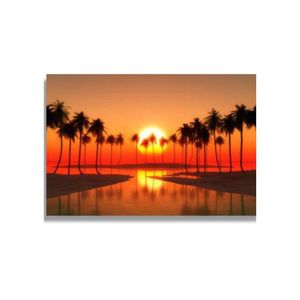 Quadro 60X90 Por Do Sol Canvas 4536 Brisa Artes