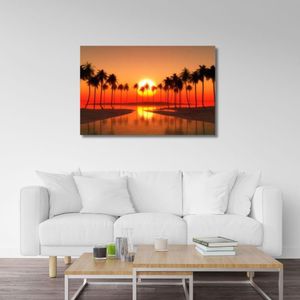 Quadro 60X90 Por Do Sol Canvas 4536 Brisa Artes