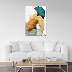 Quadro 60X90 Folha Abstrato Direita Canvas 2026 Brisa Artes