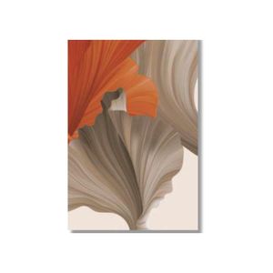 Quadro 40X60 Abstrato Cinza/Laranja Canvas Abs127 Brisa Artes