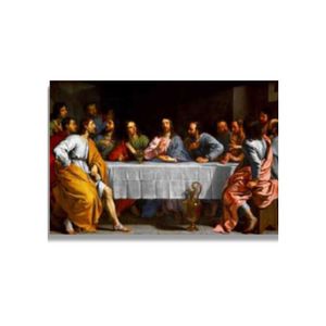 Quadro 40X60 Santa Ceia Canvas Rel117 Brisa Artes