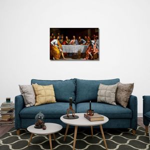 Quadro 40X60 Santa Ceia Canvas Rel117 Brisa Artes
