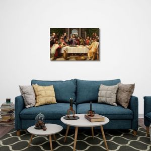 Quadro 40X60 Santa Ceia Canvas/Templo Canvas Rel121 Brisa Artes