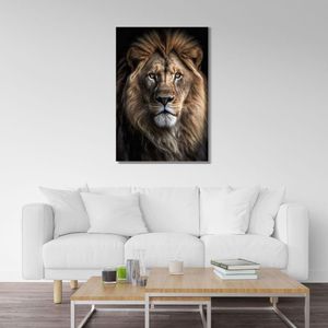 Quadro 60X90 Leão 1348 Canvas Brisa Artes