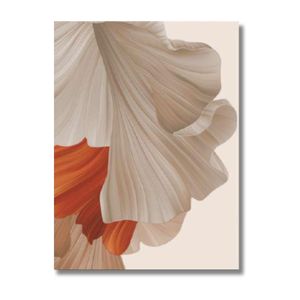 Quadro 90X120 Abstrato Branco/Laranja Canvas 2111 Brisa Artes
