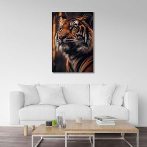 Quadro 60X90 Tigre Perfil Canvas 1395 Brisa Artes