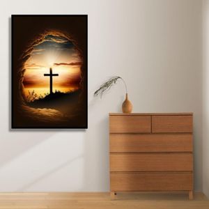 Quadro Com Acetato Cruz 63x93cm 5117 Brisa Artes