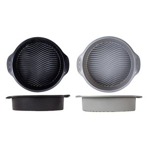 Forma De Silicone Redonda Sortida Preta Ou Cinza 25X6Cm - Dl2534 - Mypa