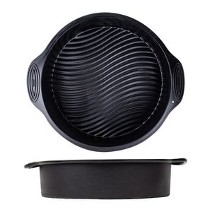 Forma De Silicone Redonda Sortida Preta Ou Cinza 25X6Cm - Dl2534 - Mypa