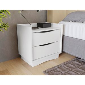 Mesa de cabeceira 2 gavetas M261 Branco Kappesberg