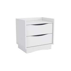 Mesa de cabeceira 2 gavetas M261 Branco Kappesberg